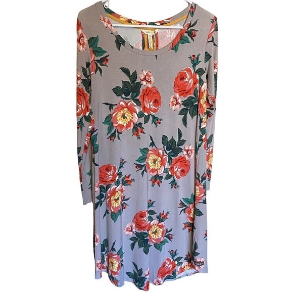 MATILDA JANE Say I'm a Dreamer Dress Womens Size XS Small Gray Floral NEW - Picture 2 of 8
